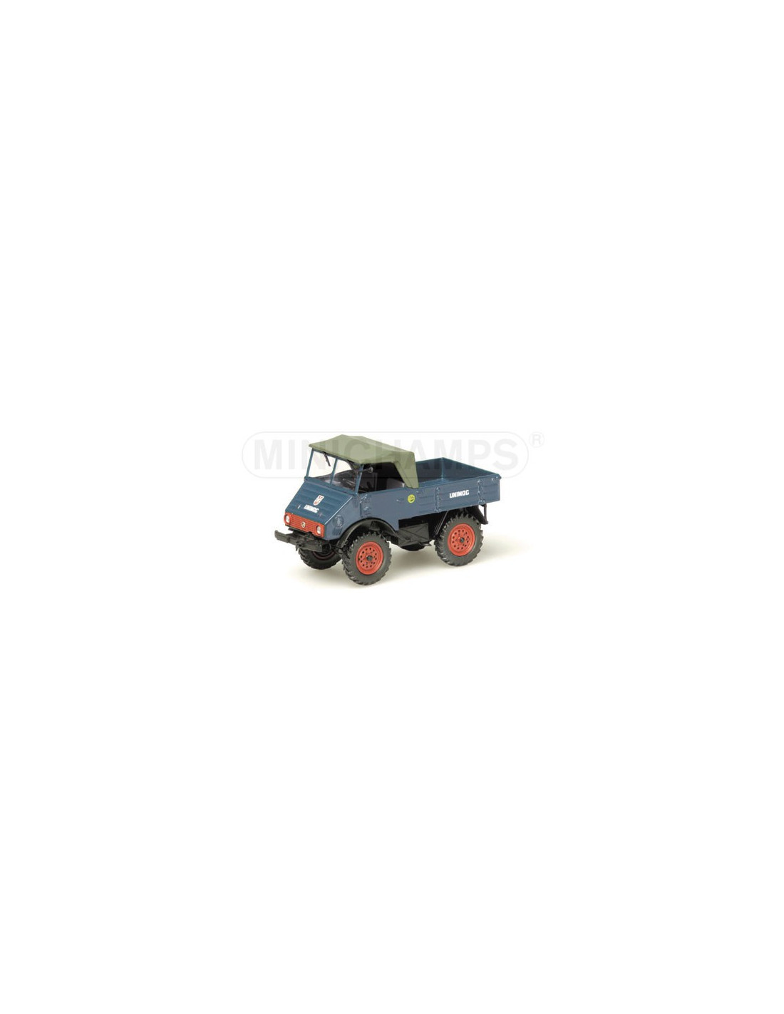 Minichamps 1:43 Mercedes-Benz Unimog 1300 L Kipper mit Ladekran grün