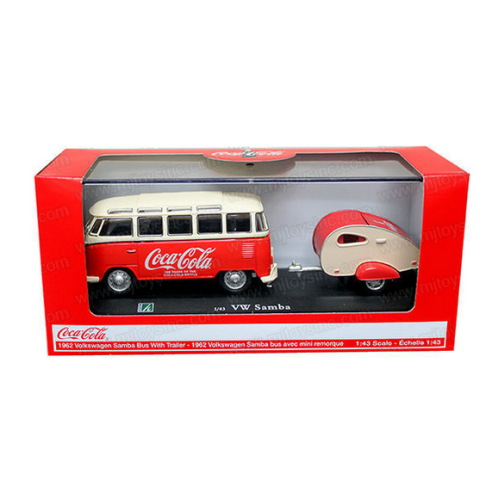 Volkswagen VW, Samba Bus mit Wohnwagen, 1/43