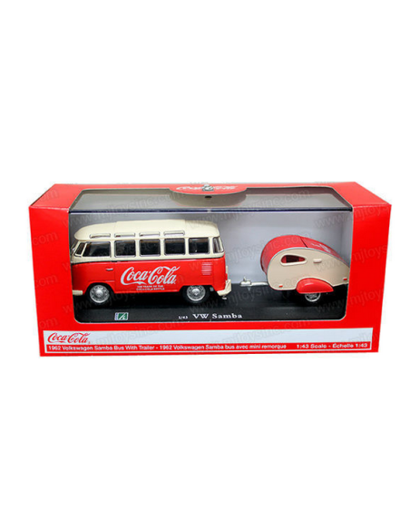 Volkswagen VW, Samba Bus mit Wohnwagen, 1/43