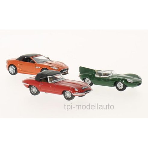 Jaguar, E, D und F-type, 3er-Set, 1/87