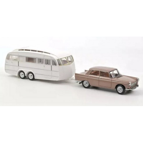 Peugeot, 404, mit Caravan Henon, 1/18